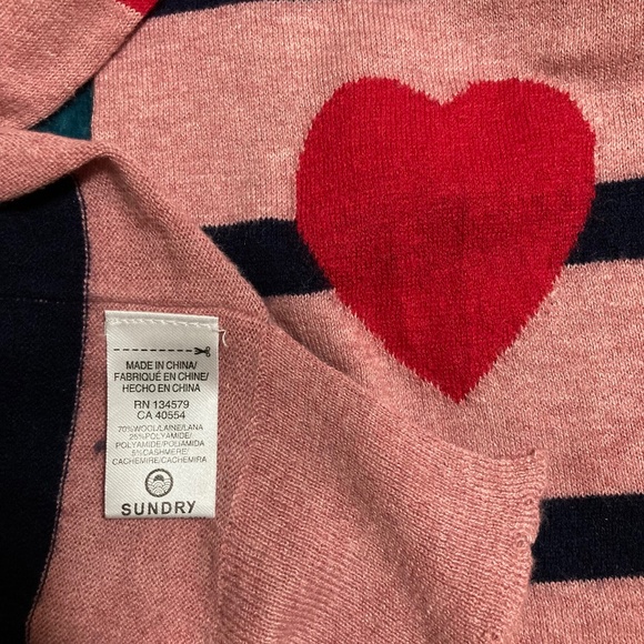 Sundry Heart & Star Striped Lightweight Sweater - Picture 6 of 6
